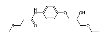 2-{4-(3-ethoxy-2-hydroxypropoxy)phenylcarbamoyl}ethyl methyl sulfide Structure