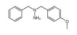 N-benzyl-N-(4-methoxy-benzyl)-hydrazine结构式