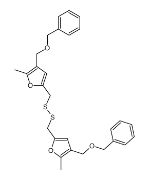 1,2-bis((4-((benzyloxy)methyl)-5-methylfuran-2-yl)methyl)disulfane Structure