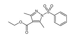 1H-Pyrazole-4-carboxylic acid, 3,5-dimethyl-1-(phenylsulfonyl)-, ethyl ester Structure