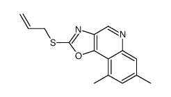 7,9-dimethyl-2-prop-2-enylsulfanyl-[1,3]oxazolo[4,5-c]quinoline结构式