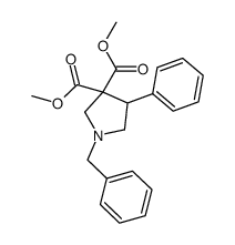 1-Benzyl-4-phenyl-pyrrolidine-3,3-dicarboxylic acid dimethyl ester Structure