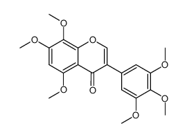 5,7,8-trimethoxy-3-(3,4,5-trimethoxy-phenyl)-chromen-4-one结构式