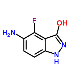 5-Amino-4-fluoro-1,2-dihydro-3H-indazol-3-one结构式