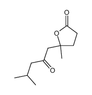 (+-)-4-hydroxy-4,8-dimethyl-6-oxo-nonanoic acid-lactone结构式