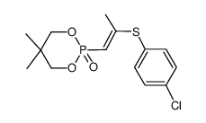 2-[2-(4-chlorophenylsulfanyl)prop-1-enyl]-5,5-dimethyl-1,3,2-dioxaphosphinane 2-oxide Structure