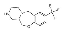 8-(trifluoromethyl)-1,2,3,4,12,12a-hexahydro-6H-pyrazino[2,1-c][1,4]benzoxazepine结构式