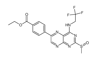 4-[2-methanesulfinyl-4-(2,2,2-trifluoro-ethylamino)-pteridin-6-yl]-benzoic acid ethyl ester结构式