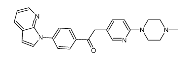 1-(4-(1H-pyrrolo[2,3-b]pyridin-1-yl)phenyl)-2-(6-(4-methylpiperazin-1-yl)pyridin-3-yl)ethanone Structure