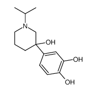 4-(3-Hydroxy-1-isopropyl-piperidin-3-yl)-benzene-1,2-diol Structure