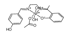Ni((p-hydroxybenzaldehyde)(2-hydroxyacetophenone)ethylenediamine-2H)(H2O)2(acetate) Structure