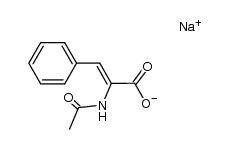 sodium α-(acetylamino)cinnamate Structure