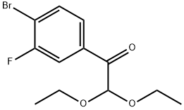 1-(4-Bromo-3-fluorophenyl)-2,2-diethoxyethanone structure