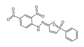 4t-benzenesulfonyl-but-3-en-2-one-(2,4-dinitro-phenylhydrazone)结构式