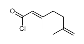 3,6-dimethylhepta-2,6-dienoyl chloride结构式