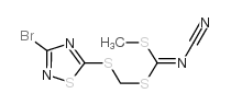 (3-BROMO-1,2,4-THIADIAZOL-5-YLTHIO)METHYL] METHYLCYANOCARBONIMIDODITHIOATE结构式