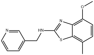 4-甲氧基-7-甲基-N-(吡啶-3-基甲基)-1,3-苯并噻唑-2-胺结构式