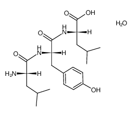 L-leucyl-L-tyrosyl-L-leucine monohydrate Structure
