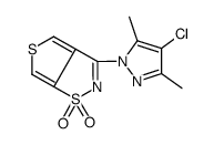 3-(4-chloro-3,5-dimethylpyrazol-1-yl)thieno[3,4-d][1,2]thiazole 1,1-dioxide结构式