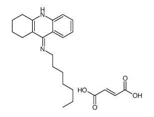 but-2-enedioic acid,N-heptyl-1,2,3,4-tetrahydroacridin-9-amine结构式
