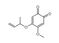 4-(but-3-en-2-yloxy)-5-methoxycyclohexa-3,5-diene-1,2-dione结构式