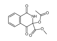 3-acetoxy-3-methoxycarbonyl-2,3-dihydroisoquinoline-1,4-dione结构式