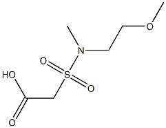 {[(2-Methoxyethyl)(methyl)amino]sulfonyl}acetic acid结构式