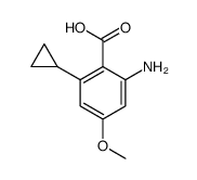 2-Amino-6-cyclopropyl-4-methoxybenzoic acid Structure