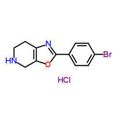 2-(4-Bromophenyl)-4,5,6,7-tetrahydro[1,3]oxazolo[5,4-c]pyridine hydrochloride (1:1) Structure