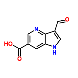 3-Formyl-4-azaindole-6-carboxylic acid结构式