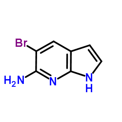 5-溴-6-氨基-7-氮杂吲哚结构式