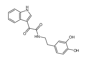 N-(indol-3-ylglyoxylyl)dopamine Structure