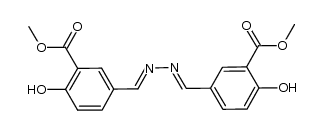 dimethyl 5,5'-(hydrazine-1,2-diylidenebis(methanylylidene))bis(2-hydroxybenzoate) Structure