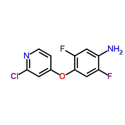 4-((2-氯吡啶-4-基)氧基)-2,5-二氟苯胺结构式