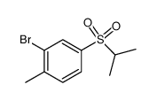 2-bromo-4-(isopropylsulfonyl)-1-methylbenzene结构式