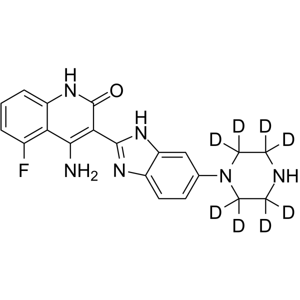 N-Desmethyl Dovitinib-d8结构式