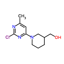[1-(2-Chloro-6-methyl-4-pyrimidinyl)-3-piperidinyl]methanol Structure