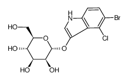 5-溴-4-氯-3-吲哚基-α-D-吡喃甘露糖苷结构式