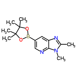 2,3-Dimethyl-6-(4,4,5,5-tetramethyl-1,3,2-dioxaborolan-2-yl)-3H-imidazo[4,5-b]pyridine结构式