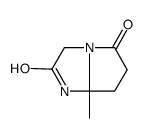 7a-methyl-1,3,6,7-tetrahydropyrrolo[1,2-a]imidazole-2,5-dione结构式