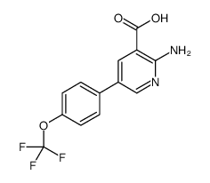 2-amino-5-[4-(trifluoromethoxy)phenyl]pyridine-3-carboxylic acid结构式