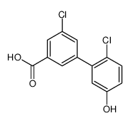 3-chloro-5-(2-chloro-5-hydroxyphenyl)benzoic acid结构式