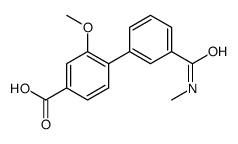 3-methoxy-4-[3-(methylcarbamoyl)phenyl]benzoic acid Structure