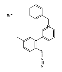 3-(2-azido-5-methylphenyl)-1-benzylpyridin-1-ium bromide Structure