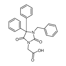 2-(3-benzyl-2,5-dioxo-4,4-diphenylimidazolidin-1-yl)acetic acid Structure