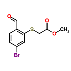 Methyl [(5-bromo-2-formylphenyl)sulfanyl]acetate Structure