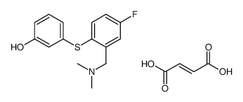 (E)-but-2-enedioic acid,3-[2-[(dimethylamino)methyl]-4-fluorophenyl]sulfanylphenol结构式