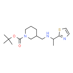 3-[(1-Thiazol-2-yl-ethylamino)-Methyl]-piperidine-1-carboxylic acid tert-butyl ester结构式