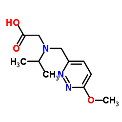 N-Isopropyl-N-[(6-methoxy-3-pyridazinyl)methyl]glycine Structure