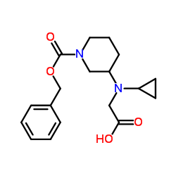 N-{1-[(Benzyloxy)carbonyl]-3-piperidinyl}-N-cyclopropylglycine Structure